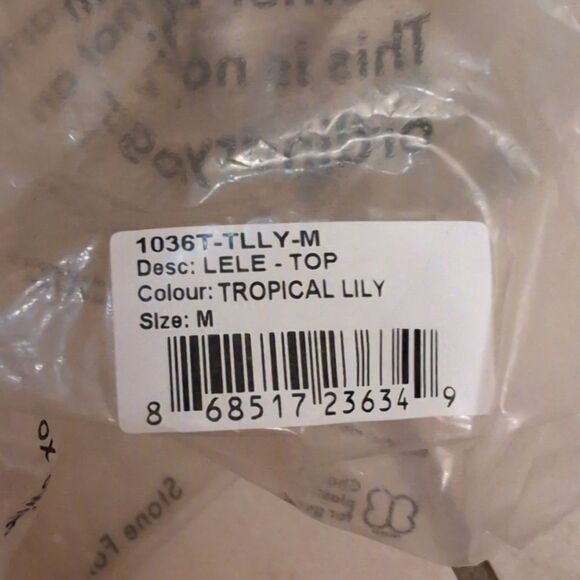 NWT Stone Fox Swim SET Lele Top and River Bottom Tropical Lily Blue Revolve - Picture 4 of 15